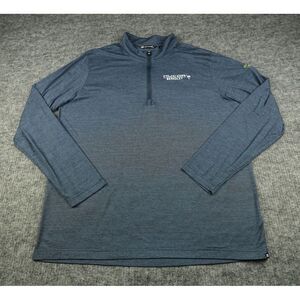 TravisMathew Pullover Mens 2XL Blue Heather 1/4 Zip Performance Golf Lightweight